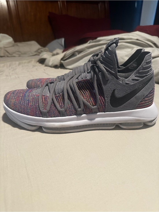 Kevin Durant Nike Multicolor Knit Basketball Shoes - Gray Upper main image 4